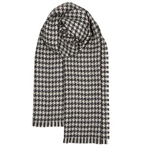 Coco + Carmen Black and White Houndstooth Scarf large soft and warm